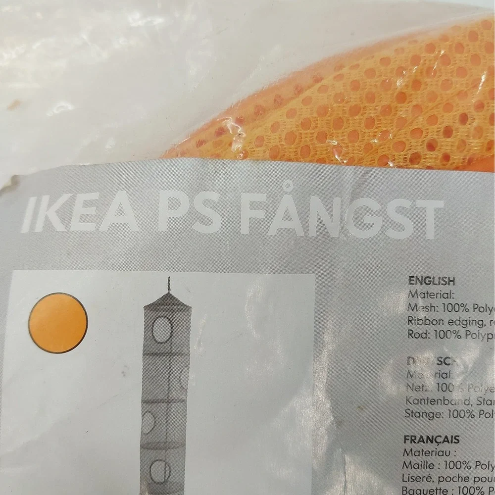 IKEA PS Fangst Hanging Mesh Orange Storage Organizer 6 Compartment